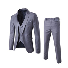 Load image into Gallery viewer, 2018 Men's Fashion Slim Suits Men's Business Casual Clothing Groomsman Three-piece Suit Blazers Jacket Pants Trousers Vest Sets