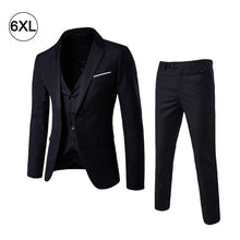 Load image into Gallery viewer, 2018 Men's Fashion Slim Suits Men's Business Casual Clothing Groomsman Three-piece Suit Blazers Jacket Pants Trousers Vest Sets