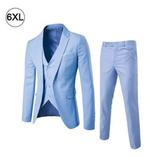 Load image into Gallery viewer, 2018 Men's Fashion Slim Suits Men's Business Casual Clothing Groomsman Three-piece Suit Blazers Jacket Pants Trousers Vest Sets