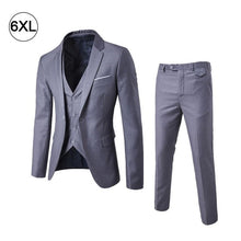 Load image into Gallery viewer, 2018 Men's Fashion Slim Suits Men's Business Casual Clothing Groomsman Three-piece Suit Blazers Jacket Pants Trousers Vest Sets