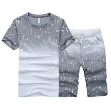 Load image into Gallery viewer, Summer new men's short-sleeved T-shirt Korean sports suit clothes men's casual sports suit