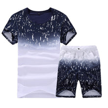 Load image into Gallery viewer, Summer new men's short-sleeved T-shirt Korean sports suit clothes men's casual sports suit
