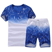 Load image into Gallery viewer, Summer new men's short-sleeved T-shirt Korean sports suit clothes men's casual sports suit